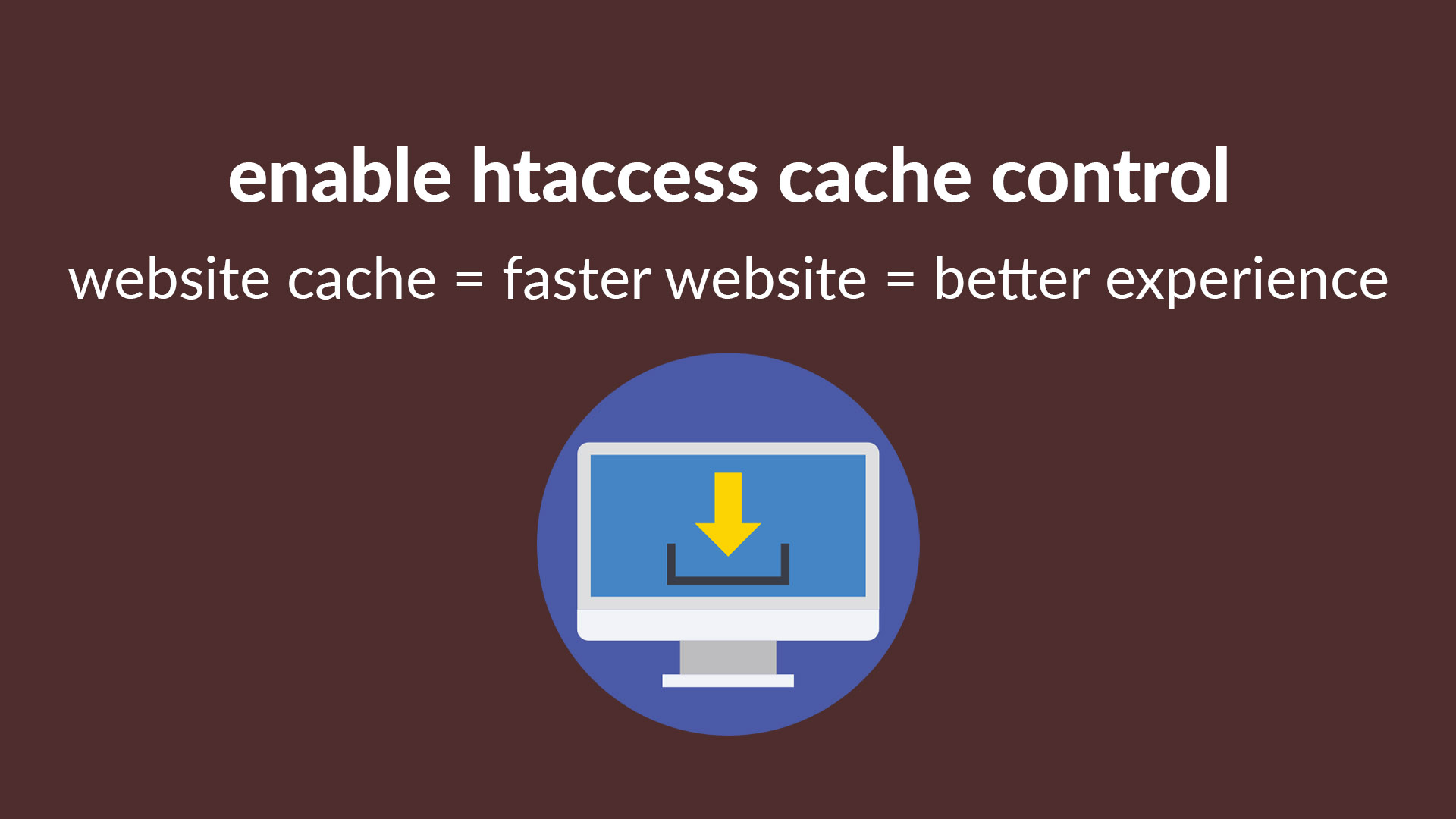 htaccess cache control for a faster website