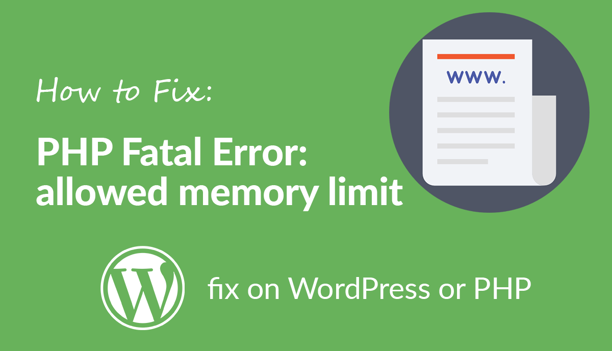 fix the "allowed memory size" error in PHP