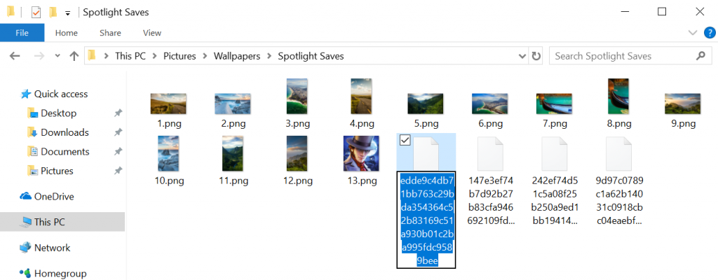 You can now see the Windows spotlight images like they are regular image files