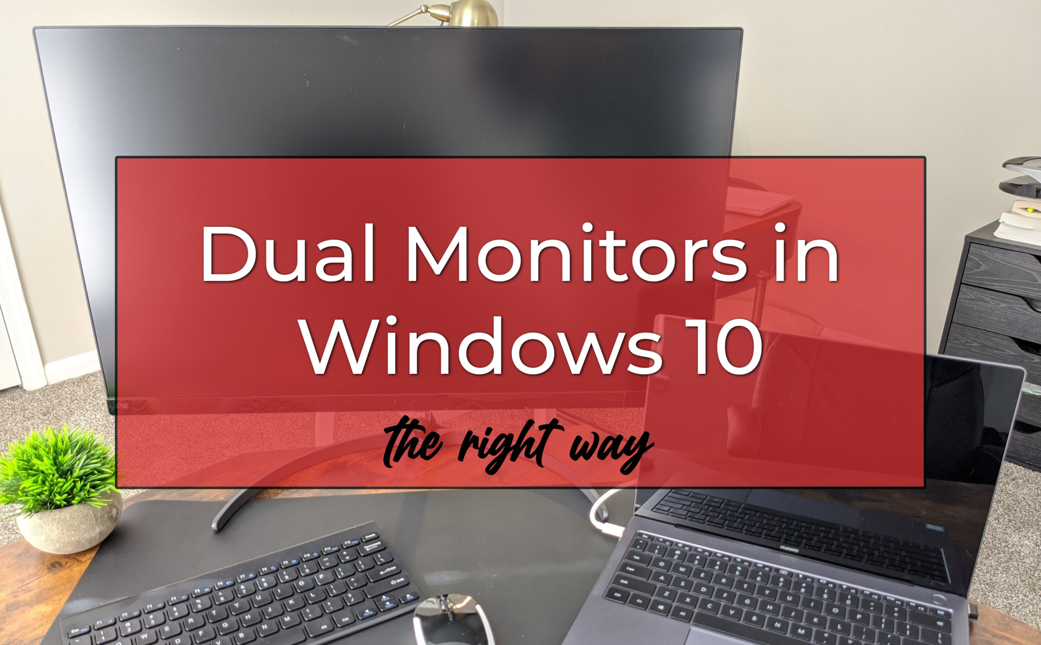 Setup dual monitors on Windows